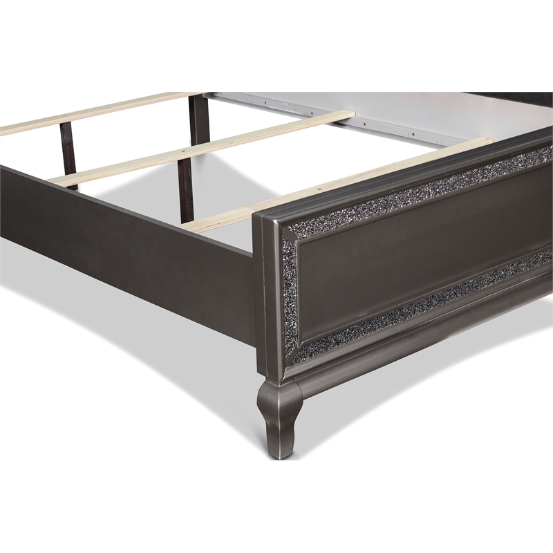 New Classic Furniture Park Imperial Wood Full Bed in Pewter Finish