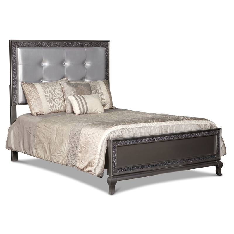 New Classic Furniture Park Imperial Wood Full Bed in Pewter Finish