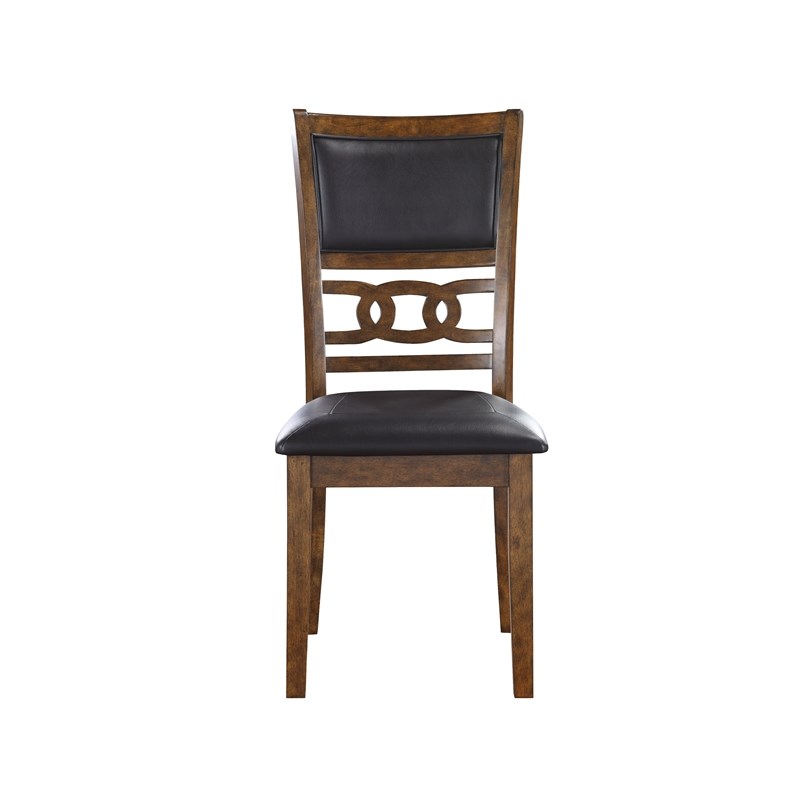 New Classic Furniture Gia Solid Wood Dining Chair in Brown (Set of 4)