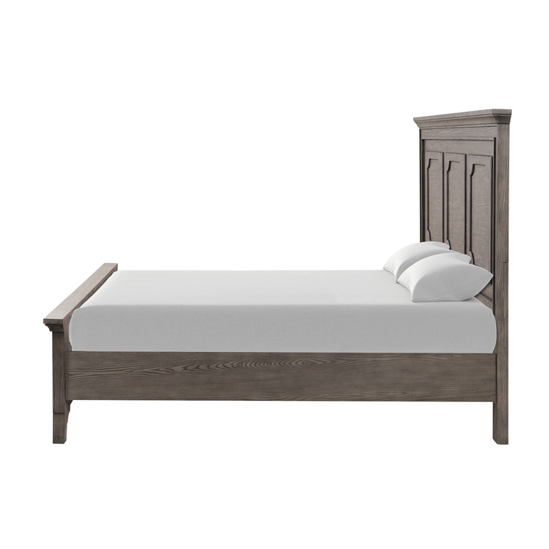 New Classic Furniture Lisbon Solid Wood California King Bed in Gray