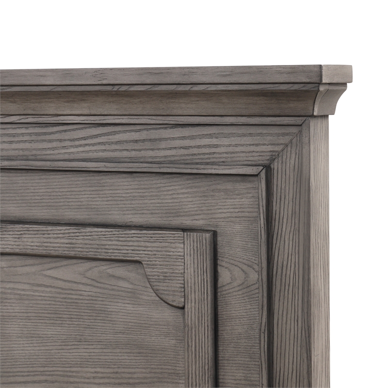 New Classic Furniture Lisbon Solid Wood California King Bed in Gray