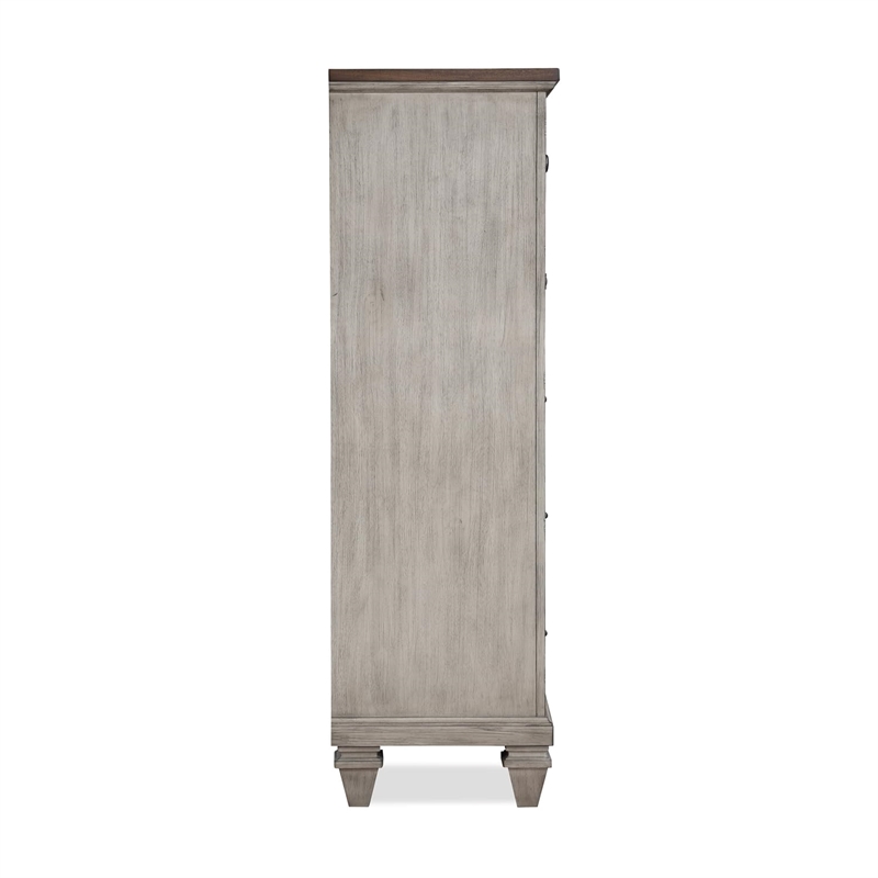New Classic Furniture Mariana Solid Wood 5-Drawer Chest in Vintage Cream