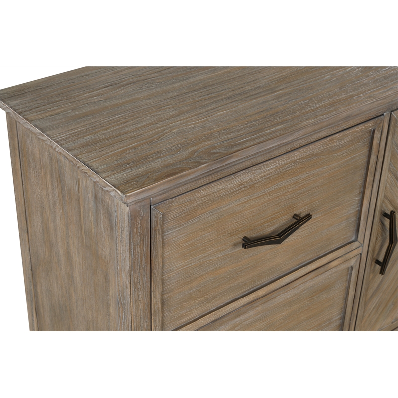 New Classic Furniture Tybee Wood 2-piece Bachelor's Chest in Sand