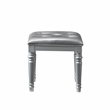 New Classic Furniture Valentine Solid Wood Bedroom Vanity Stool in Silver
