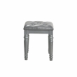 New Classic Furniture Valentine Solid Wood Bedroom Vanity Stool in Silver