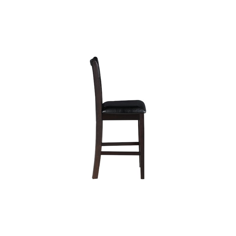 New Classic Furniture Gia Solid Wood Counter Chair in Ebony (Set of 6)