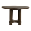 New Classic Furniture Cityscape Solid Wood Round Dining Table in Walnut