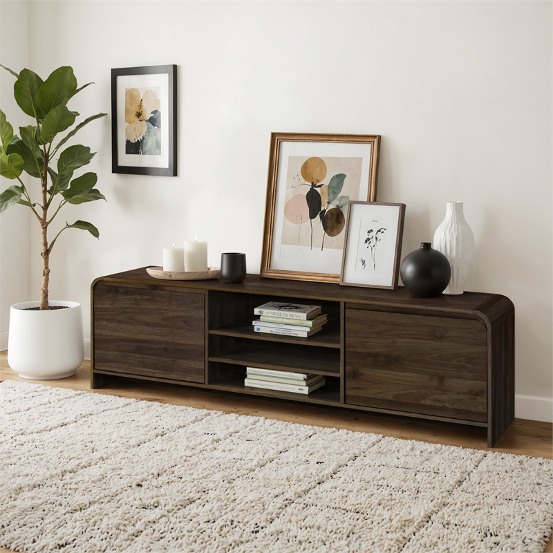 New Classic Furniture Mara Wood TV Console for TVs up to 82