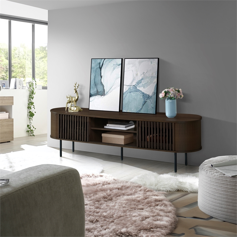 New Classic Furniture Brax Wood TV Console for TVs up to 82