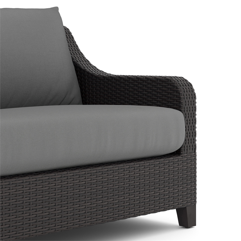 New Classic Furniture Skye 2-piece Fabric Sofa and Coffee Table Set in Gray