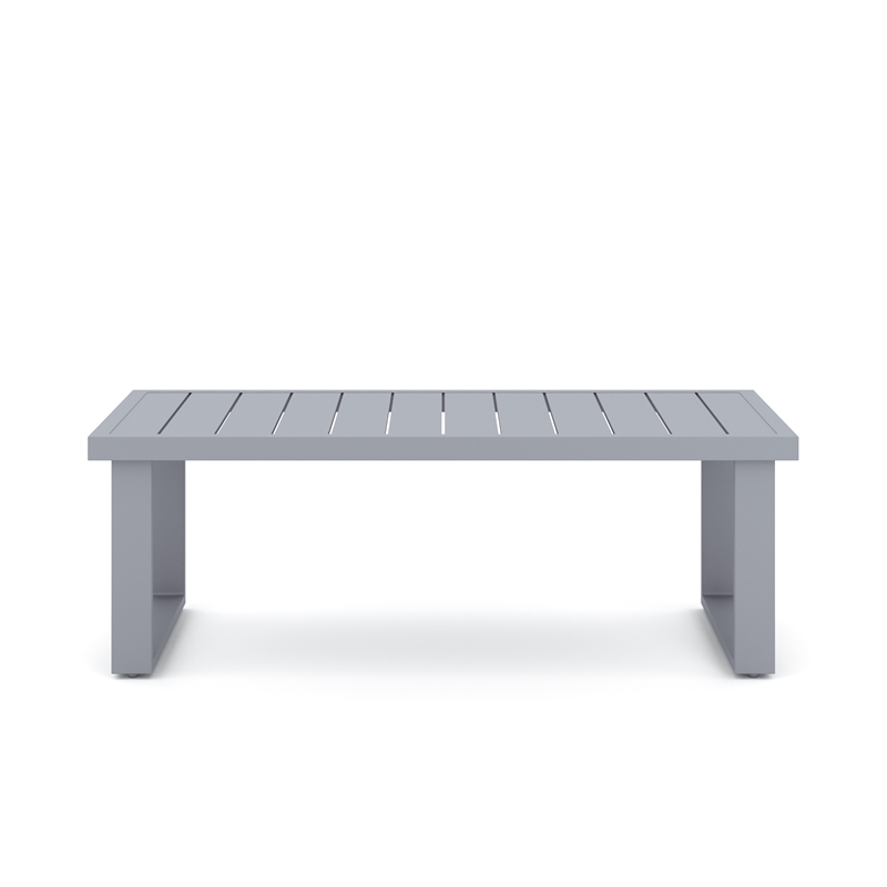 New Classic Furniture Fiji 2-piece Wicker/Fabric Outdoor Sofa Set in Gray