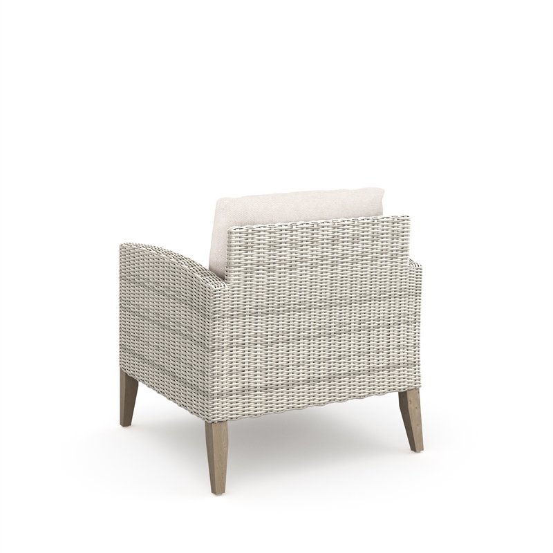 New Classic Furniture Carezza 6-Piece Wood/Wicker Patio Set in Taupe