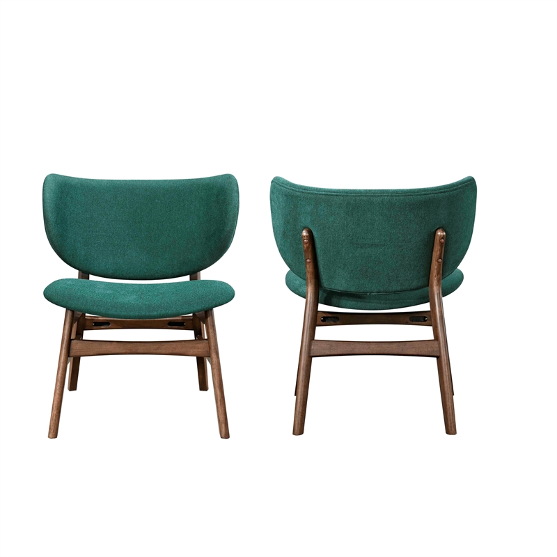 New Classic Furniture Adler Fabric Upholstered Back Lounge Chair in Dark Green