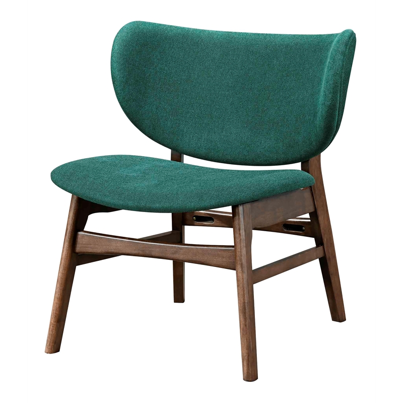 New Classic Furniture Adler Fabric Upholstered Back Lounge Chair in Dark Green