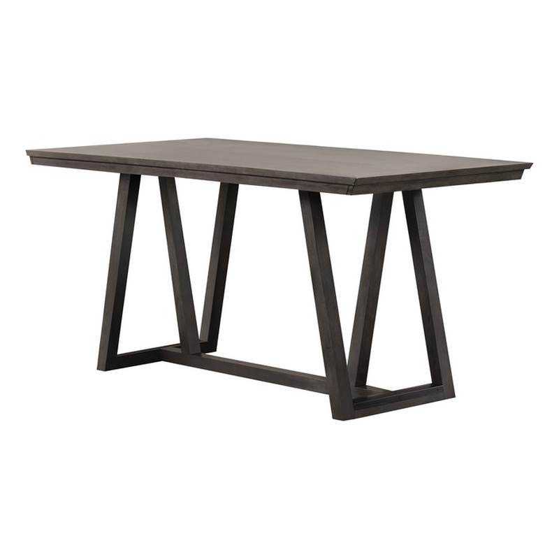 New Classic Furniture High Line Wood Counter Table in Gray