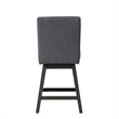 New Classic Furniture High Line Wood Counter Table & 4 Swivel Stools in Gray