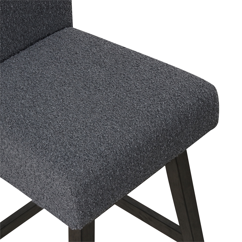 New Classic Furniture High Line Wood Counter Table & 6 Swivel Stools in Gray