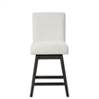New Classic Furniture High Line Wood Counter Table & 6 Swivel Stools in White