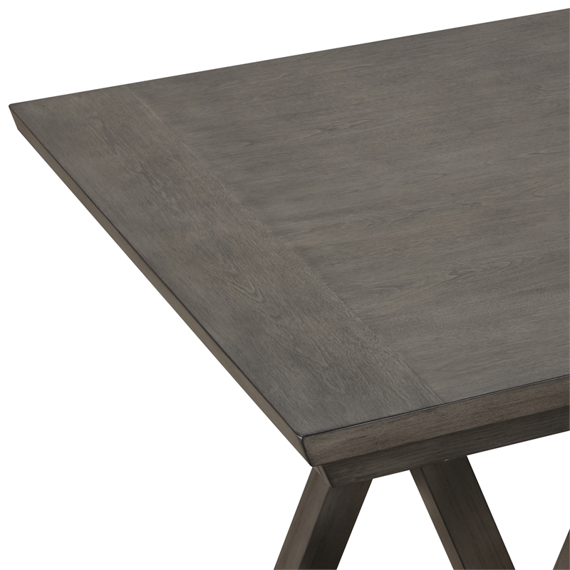 New Classic Furniture High Line 7-piece Wood Dining Table Set in Gray