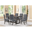 New Classic Furniture High Line 7-piece Wood Dining Table Set in Gray