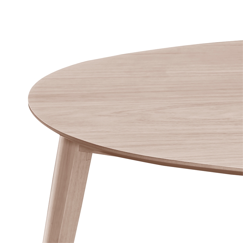New Classic Furniture Oscar Wood Corner Dining Table in White Ash