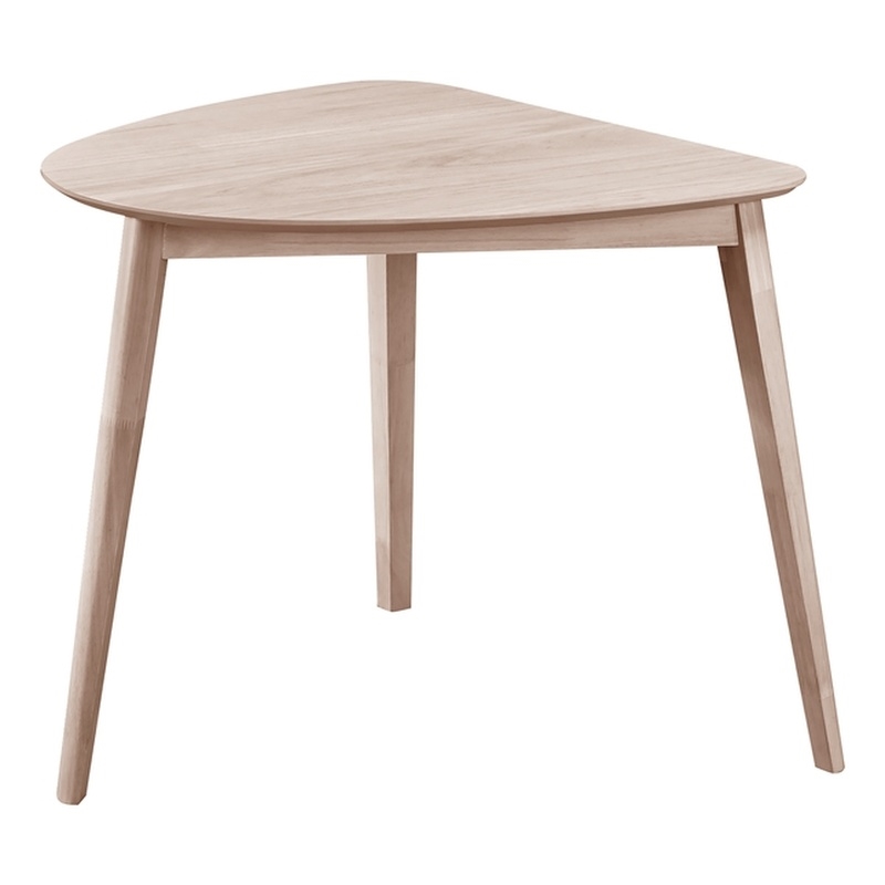 New Classic Furniture Oscar Wood Corner Dining Table in White Ash
