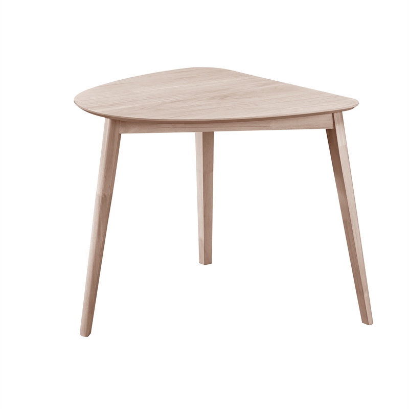 New Classic Furniture Oscar 3-piece Wood Dining Set in White Ash