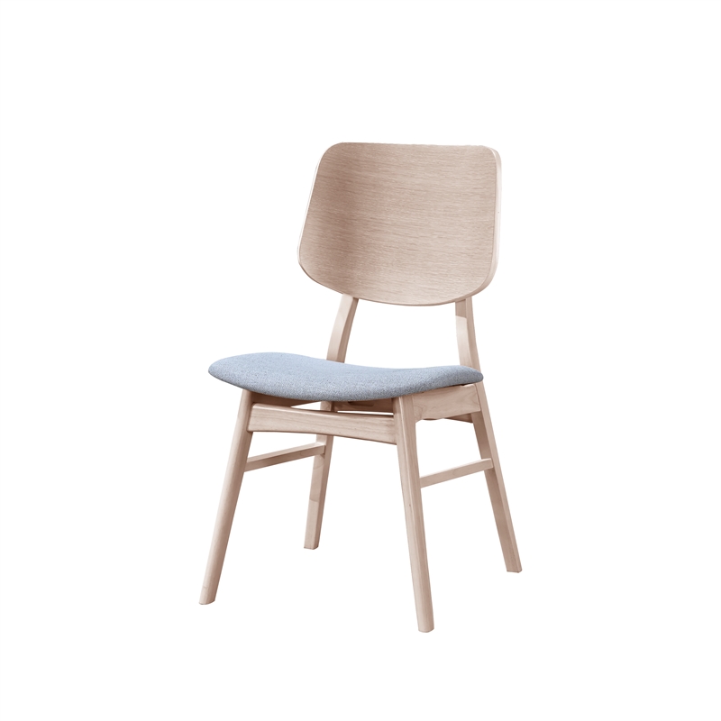 New Classic Furniture Oscar Wood Back Side Chair in White Ash (Set of 2)