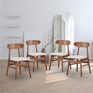 New Classic Furniture Morocco Wood Dining Chair in Natural (Set of 4)