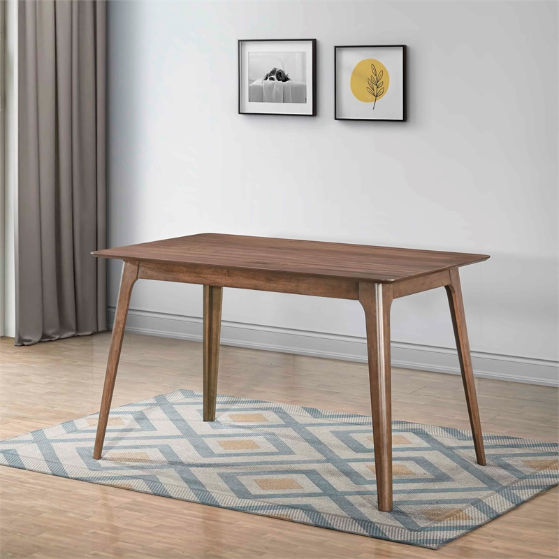 New Classic Furniture Oscar Wood Counter Height Table in Walnut