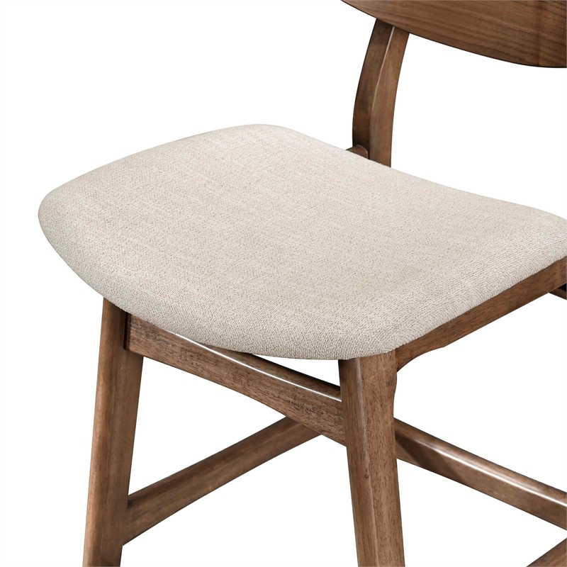 New Classic Furniture Oscar Wood Counter Dining Chairs in Walnut (Set of 2)