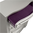 New Classic Furniture Reflections Wood 5-Drawer Chest in Silver