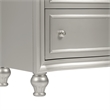 New Classic Furniture Reflections Wood 5-Drawer Chest in Silver
