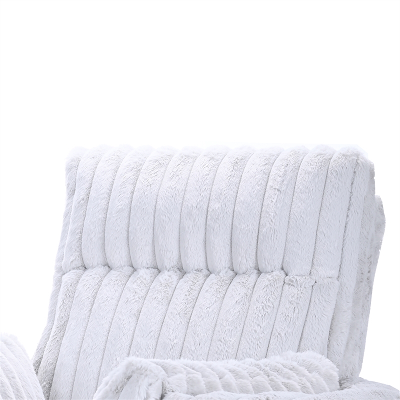 New Classic Furniture Embrace Fabric Swivel Accent Chair in White