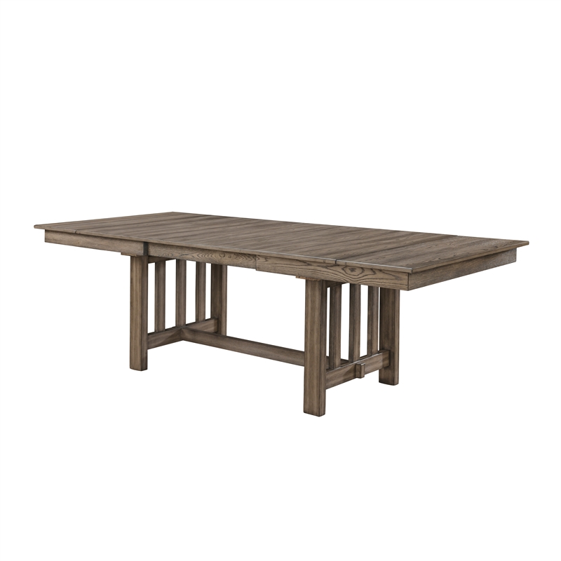 New Classic Furniture Harrisburg Wood Dining Table in Walnut
