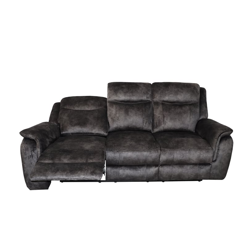 New Classic Furniture Park City 3-Piece Fabric Power Living Room Set in Slate
