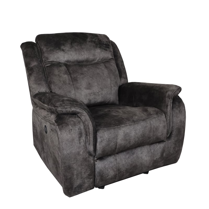 New Classic Furniture Park City 3-Piece Fabric Power Living Room Set in Slate