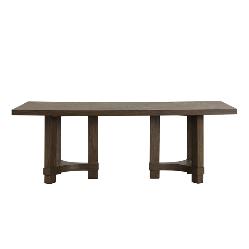 New Classic Furniture Cityscape Wood Rectangle Dining Table in Walnut