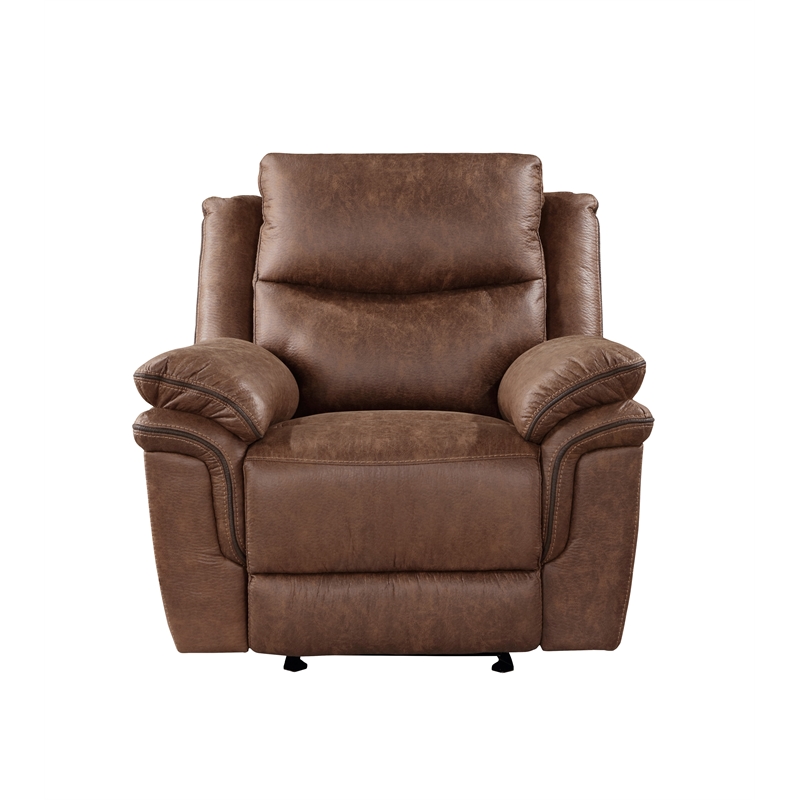 New Classic Furniture Ryland 3-Piece Fabric Power Living Room Set in Brown