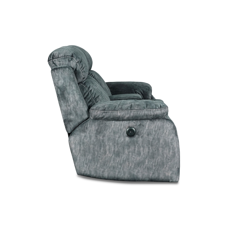 New Classic Furniture Tango 2-Piece Fabric Power Living Room Set in Shadow Gray