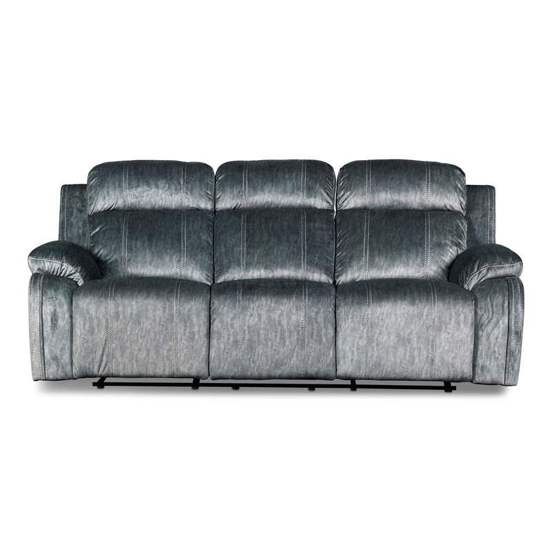 New Classic Furniture Tango 2-Piece Fabric Power Living Room Set in Shadow Gray