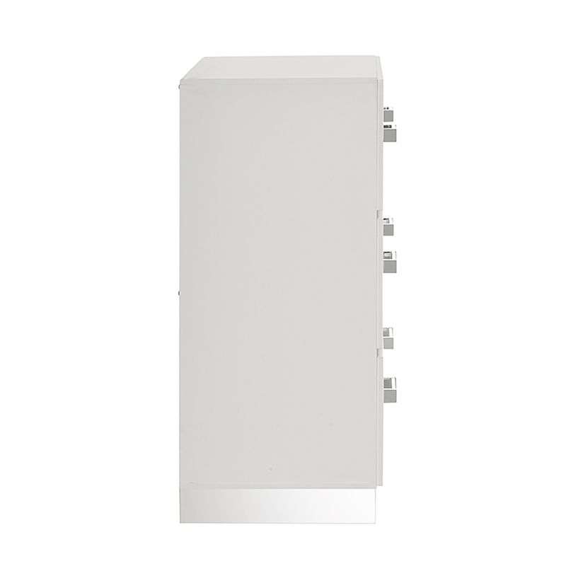 New Classic Furniture Europa Wood 6-Drawer Horizontal Dresser in White
