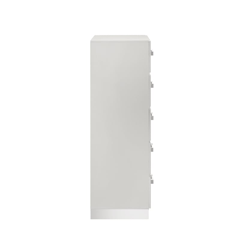 New Classic Furniture Europa Wood 5-Drawer Vertical Chest in White