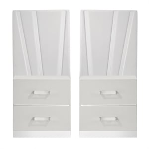 New Classic Furniture Europa Wood 2 Nightstand with Panels in White