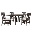 New Classic Furniture Chestnut Ridge 5-Piece Wood Dining Table Set in Brown