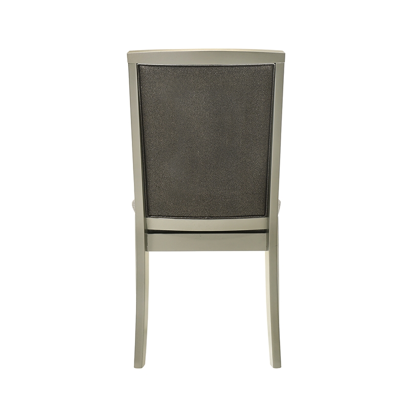 New Classic Furniture Lumina Wood Dining Chair in Silver Gray (Set of 2)