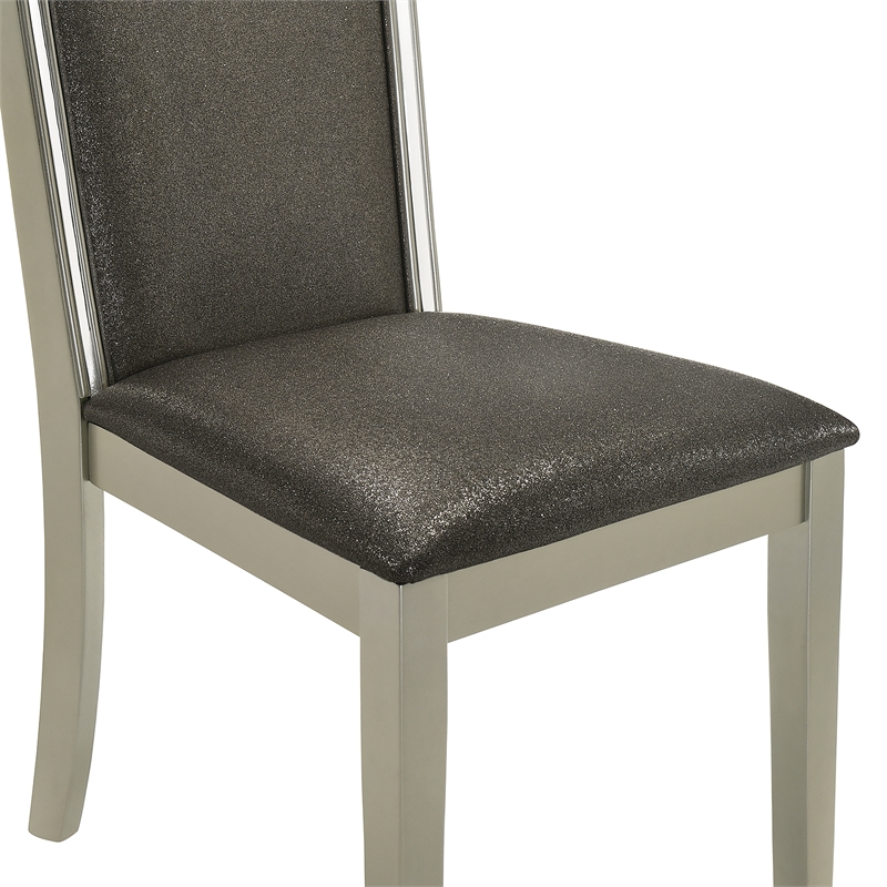 New Classic Furniture Lumina Wood Dining Chair in Silver Gray (Set of 2)