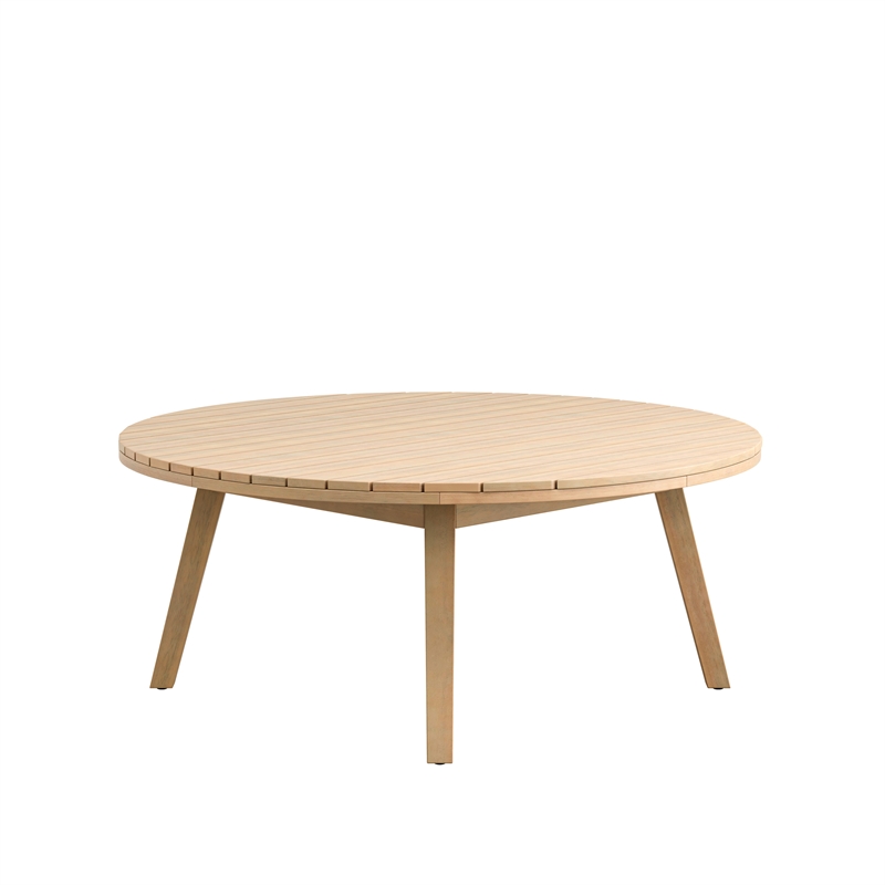 New Classic Furniture Wesley Wood Patio Coffee Table in Natural