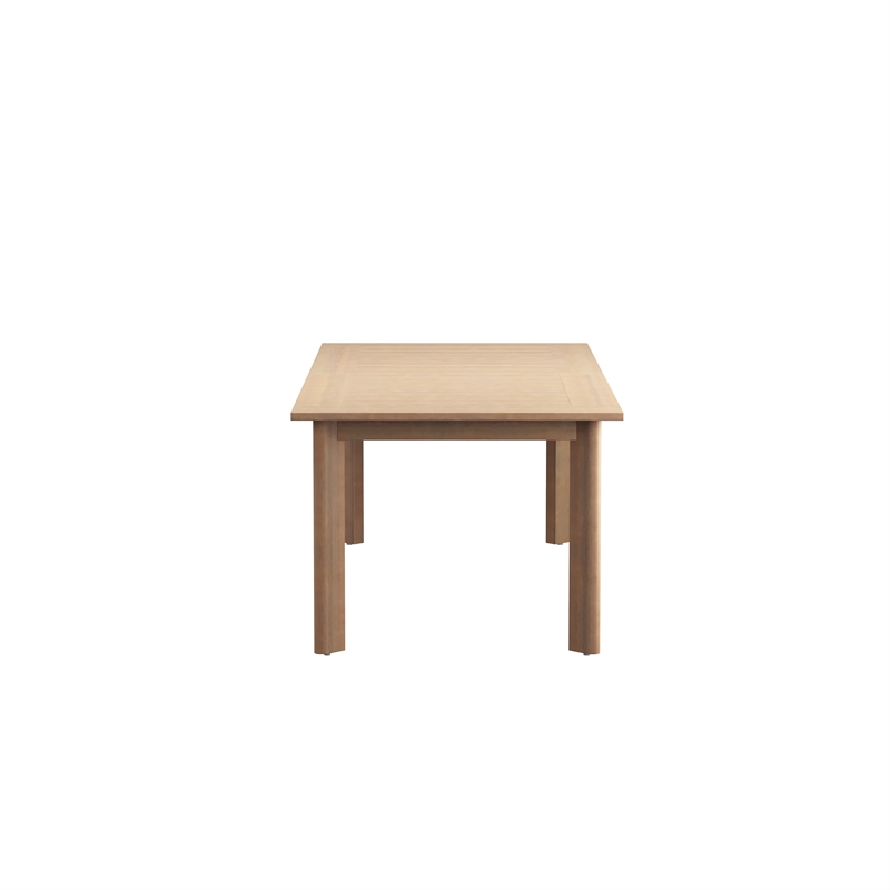 New Classic Furniture Wesley Wood Patio Dining Table with Leaf in Natural
