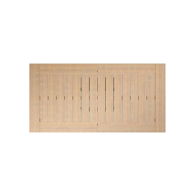 New Classic Furniture Wesley Wood Patio Dining Table with Leaf in Natural